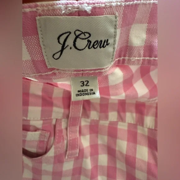 J.Crew Pink Gingham Vintage Straight Jeans Size 32 - Picture 5 of 12